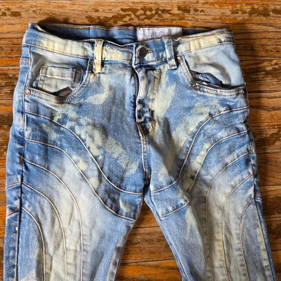 Youth Boys Evolution in Design Distressed Slim Fit Jeans – Size 16 Blue Denim - Picture 3 of 4